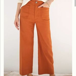 Dip Wide Leg Crop Pant Rust